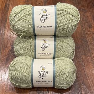 Yarn Bee Blended Bliss Yarn in Light Green